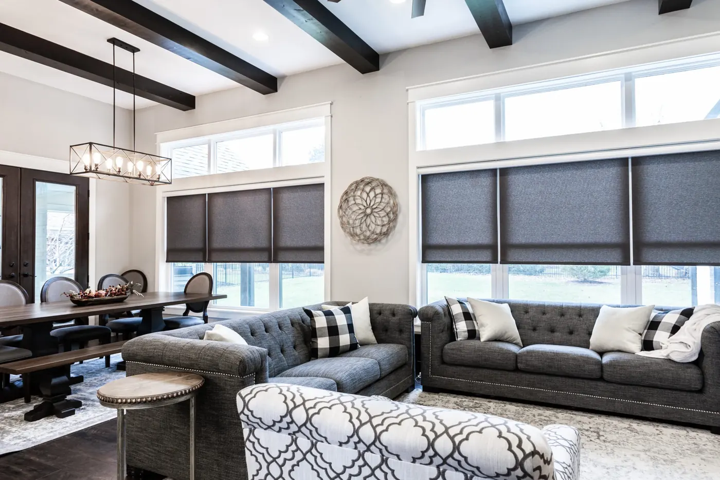 Custom shades measured and installed in Lawrence